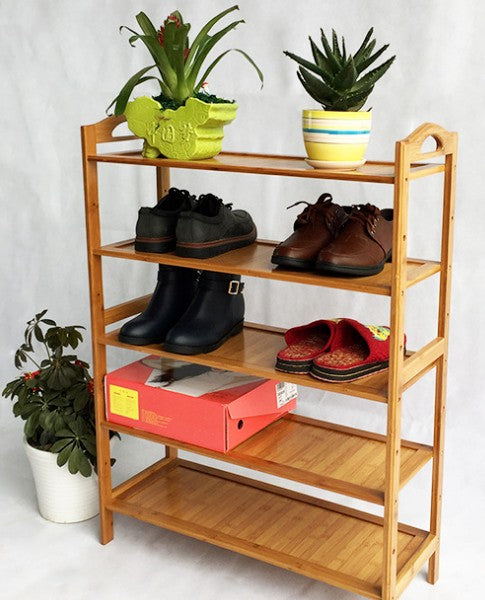 Bamboo Multi-level shoe racks bookshelf bamboo shelves bamboo panel storage竹鞋架书架 Everythingbamboo