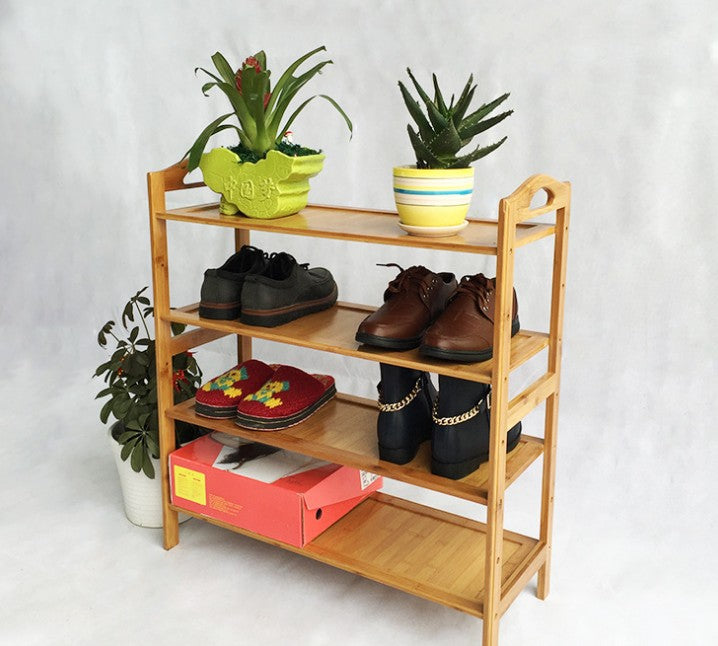 Bamboo Multi-level shoe racks bookshelf bamboo shelves bamboo panel storage竹鞋架书架 Everythingbamboo