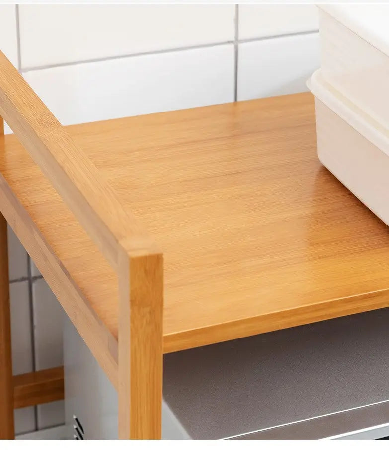 Bamboo Multiple Shelf Kitchen Storage Rack Bamboo Rack Microwave Rack ...