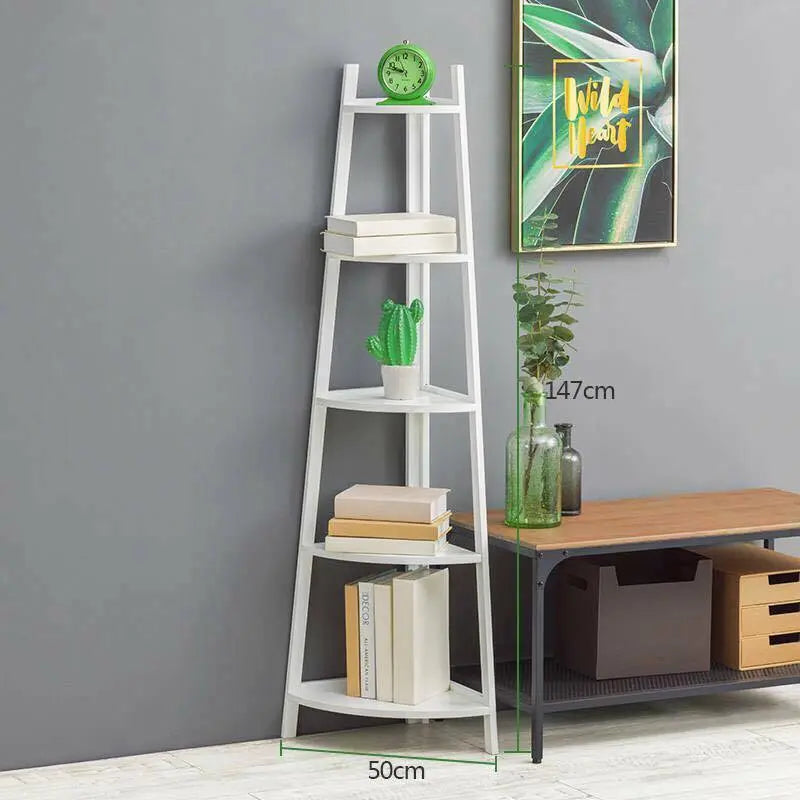 Bamboo Multiple Tiers Bookcase Corner Bookshelf Storage Cabinet Rack Organizer everythingbamboo