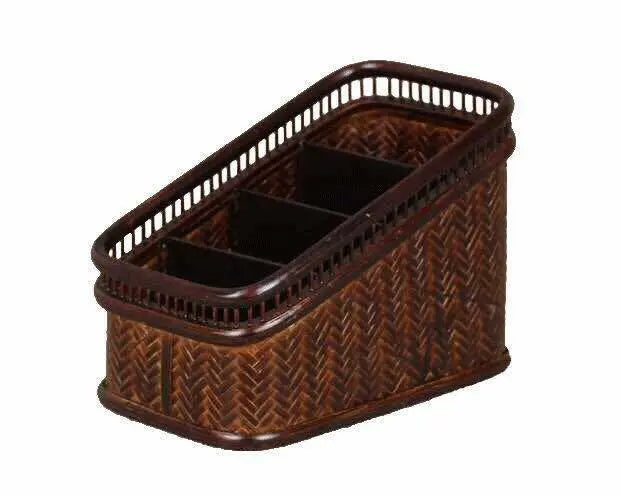 Bamboo Organizer Holder Handwoven Table Desk Organizer Kitchen Storage Choice everythingbamboo