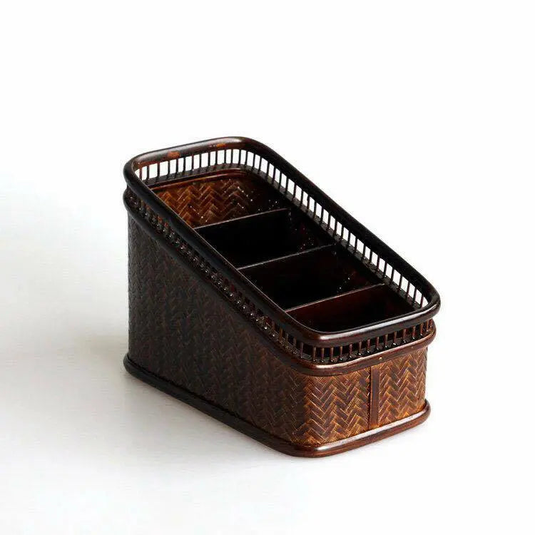 Bamboo Organizer Holder Handwoven Table Desk Organizer Kitchen Storage Choice everythingbamboo