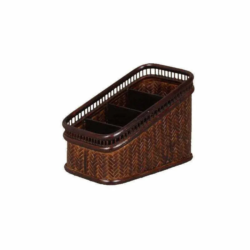 Bamboo Organizer Holder Handwoven Table Desk Organizer Kitchen Storage Choice everythingbamboo