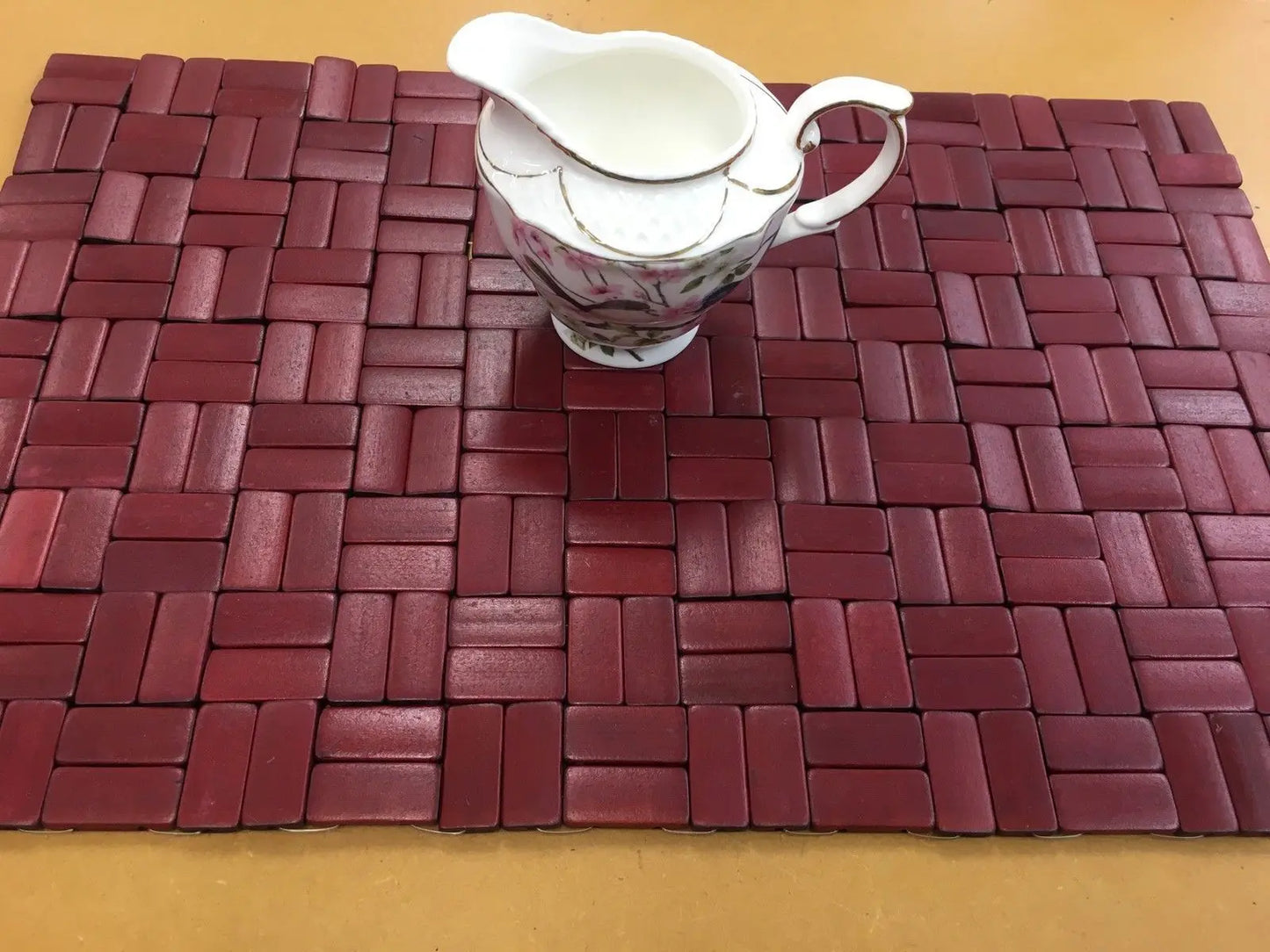 Bamboo Placemat Brick Style Natural Durable Beautiful Elegant Hot Isolation everythingbamboo