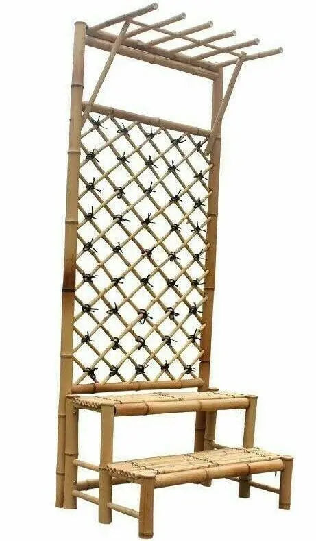 Bamboo Plant Stand Large Climbing Hanging Plants Pots Natural Handcrafted Strong everythingbamboo