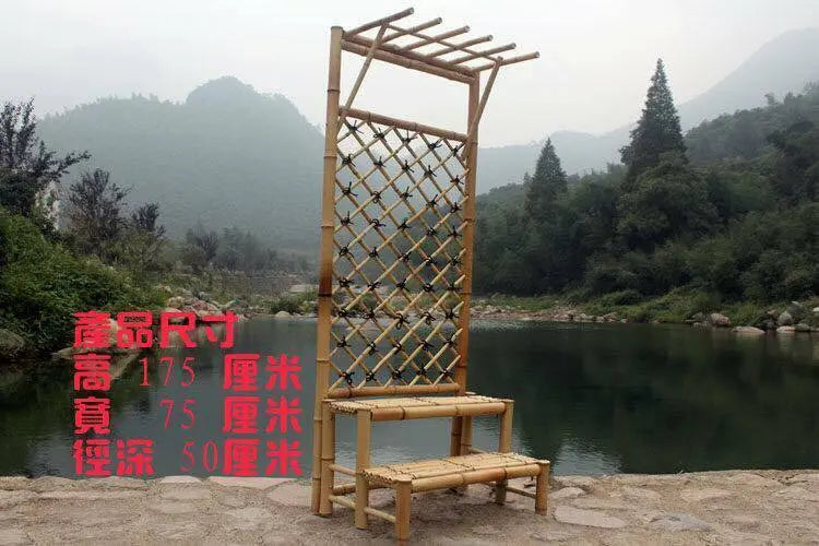 Bamboo Plant Stand Large Climbing Hanging Plants Pots Natural Handcrafted Strong everythingbamboo