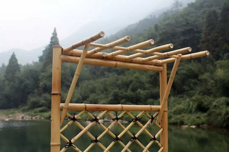 Bamboo Plant Stand Large Climbing Hanging Plants Pots Natural Handcrafted Strong everythingbamboo