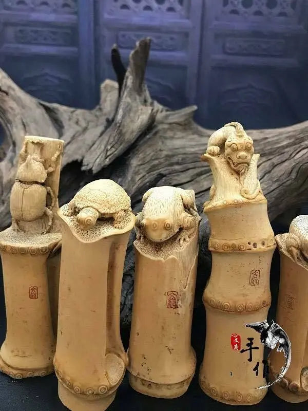 Bamboo Root 100% Hand Carved Handcrafted Artwork Collectible Home Decoration竹根雕刻 everythingbamboo