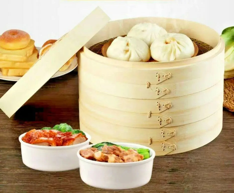 Bamboo Steamer Baskets Buns Yam Cha Dumpling Baskets Storage Multiple Use everythingbamboo