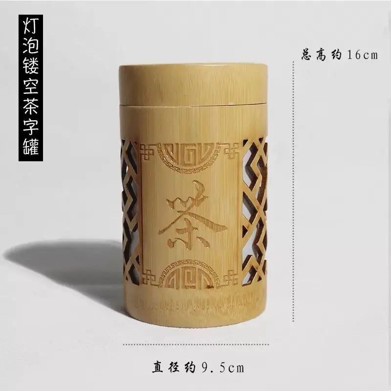 Bamboo Storage Jar Tea Coffee Sugar Canister container Tin Can Oriental Style everythingbamboo