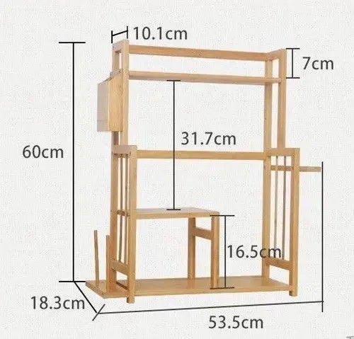 Bamboo Storage Shelf Rack Holder Organizer Kitchen Cabinet Stand Multi Functions everythingbamboo