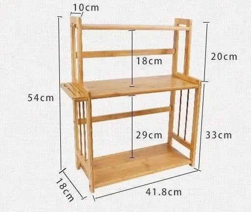 Bamboo Storage Shelf Rack Holder Organizer Kitchen Cabinet Stand Multi Functions everythingbamboo