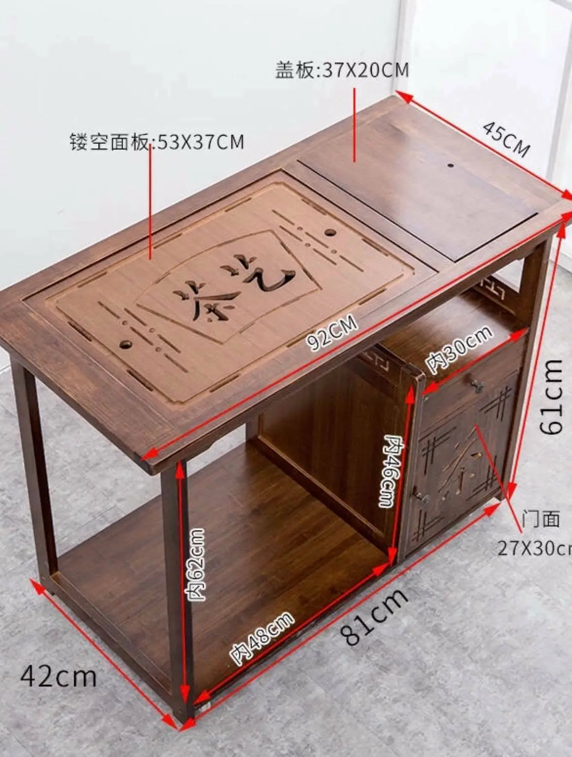 Bamboo Table Bamboo Gongfu Tea Coffee Table Serving Tray Cabinet With Wheels everythingbamboo