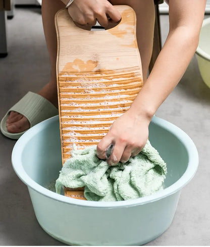 Bamboo Washboard Corrugated Laundry Board Hand-washed Clothes Washboard everythingbamboo