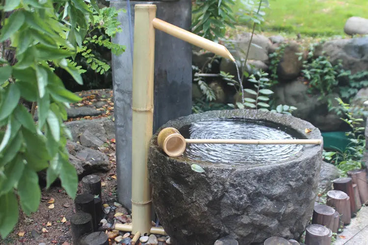 Bamboo Water Feature 3 in 1 Water Fountain Garden Decoration Natural Beautiful BWF03 everythingbamboo