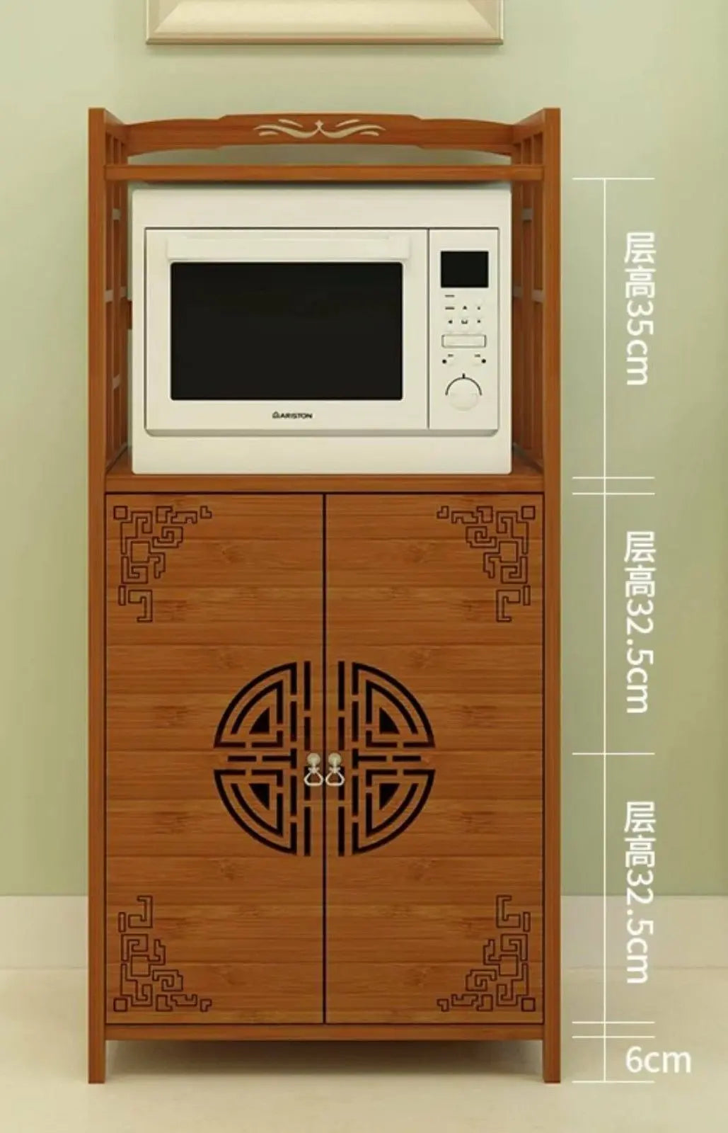 Bamboo Wooden Case With Door Kitchen Storage Elegant Antique Style 楠竹仿古柜子储物柜 everythingbamboo