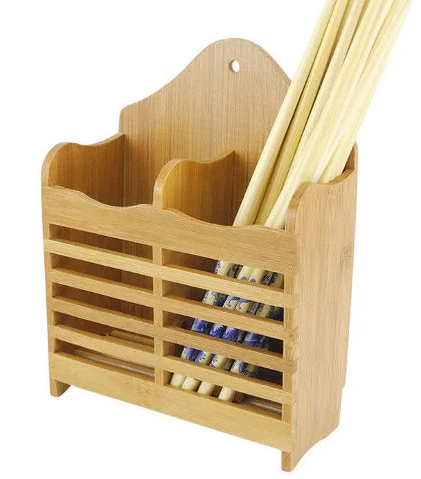 Bamboo Wooden Chopsticks Holder Box Storage Light Strong Elegant Decoration everythingbamboo