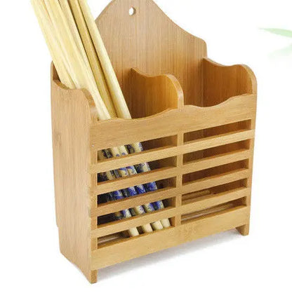 Bamboo Wooden Chopsticks Holder Box Storage Light Strong Elegant Decoration everythingbamboo