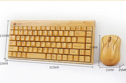 Bamboo Wooden Keyboard&Mouse Combo Wireless Multimedia Eco Friendly everythingbamboo