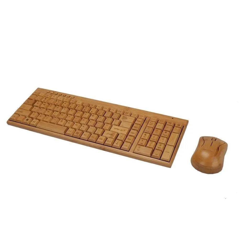 Bamboo Wooden Keyboard&Mouse Combo Wireless Multimedia Healthy Eco Friendly BKM01 Unbranded/Generic