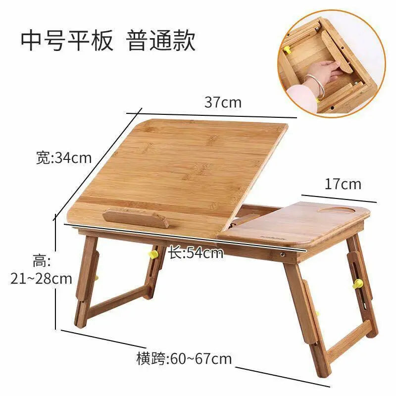 Bamboo Wooden Laptop Stand Foldable Adjustable Table Plate Holder Rack everythingbamboo