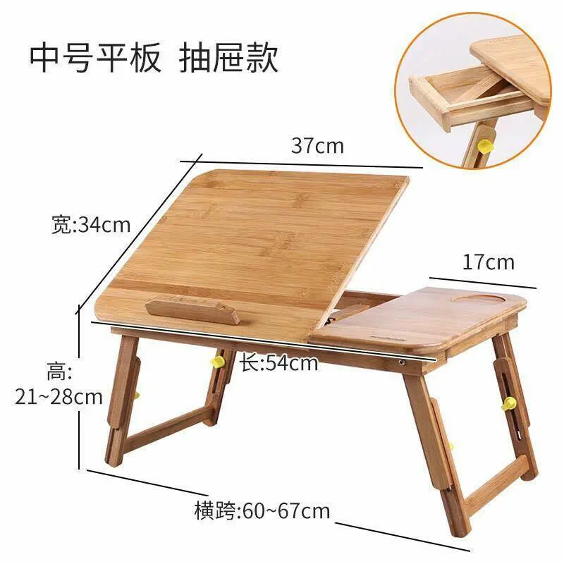 Bamboo Wooden Laptop Stand Foldable Adjustable Table Plate Holder Rack everythingbamboo