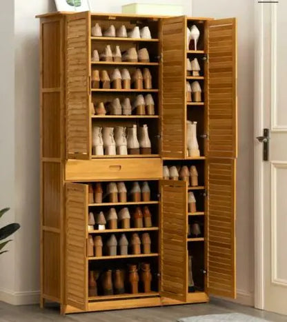 Bamboo Wooden Shoe Case Shoe Rack Book Case Shelf Storage Classic Luxury Simple everythingbamboo