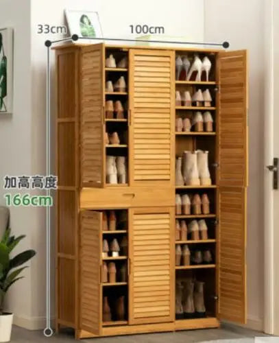 Bamboo Wooden Shoe Case Shoe Rack Book Case Shelf Storage Classic Luxury Simple everythingbamboo