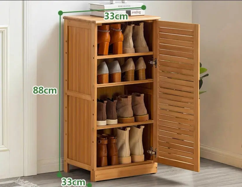 Bamboo Wooden Shoe Case Shoe Rack Book Case Shelf Storage Simple Stylish Classic everythingbamboo