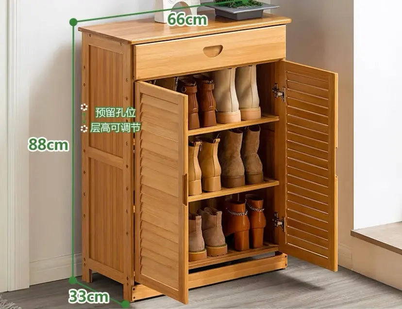 Bamboo Wooden Shoe Case Shoe Rack Book Case Shelf Storage Simple Stylish Classic everythingbamboo