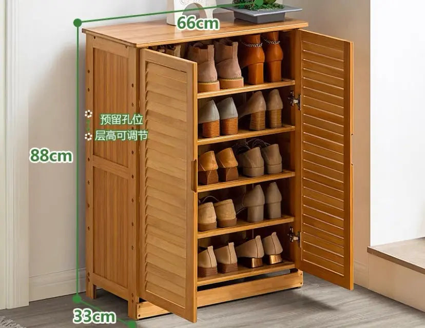 Bamboo Wooden Shoe Case Shoe Rack Book Case Shelf Storage Simple Stylish Classic everythingbamboo