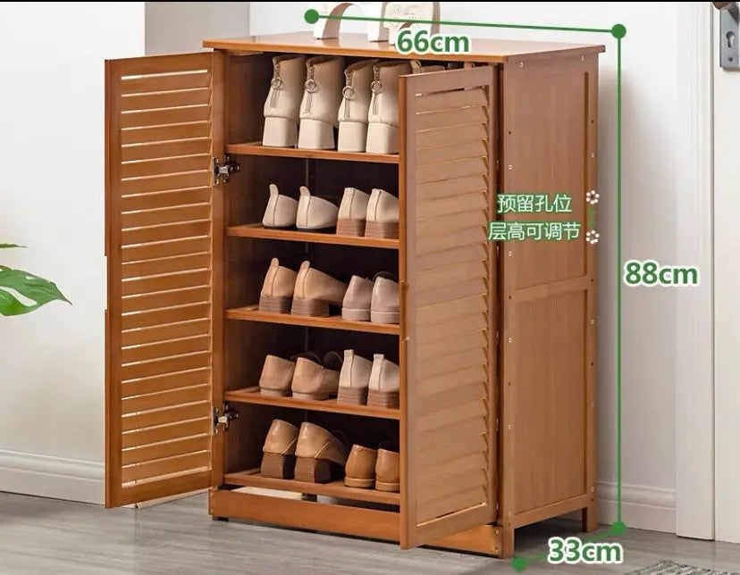 Bamboo Wooden Shoe Case Shoe Rack Book Case Shelf Storage Simple Stylish Classic everythingbamboo