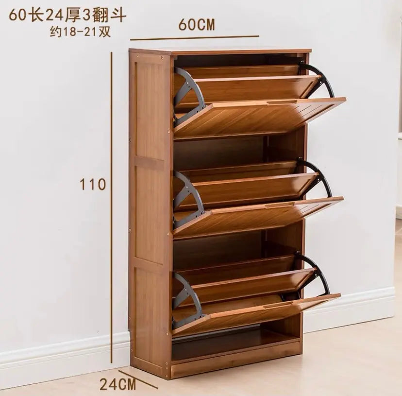 Bamboo Wooden Shoe Case Shoe Rack Shelf Storage Cabinet Stylish Creative everythingbamboo