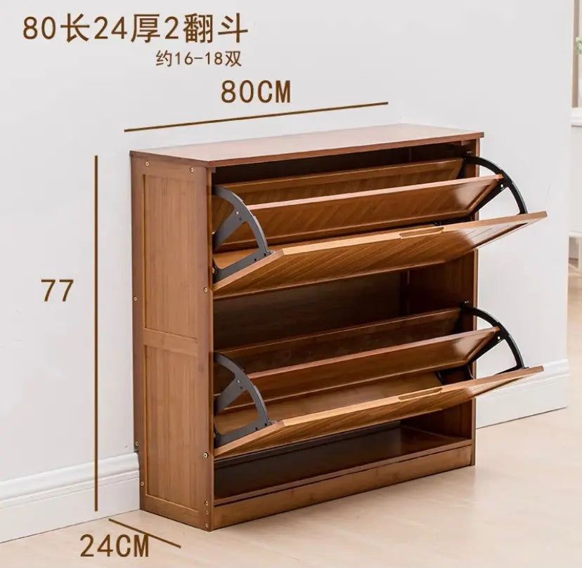 Bamboo Wooden Shoe Case Shoe Rack Shelf Storage Cabinet Stylish Creative everythingbamboo