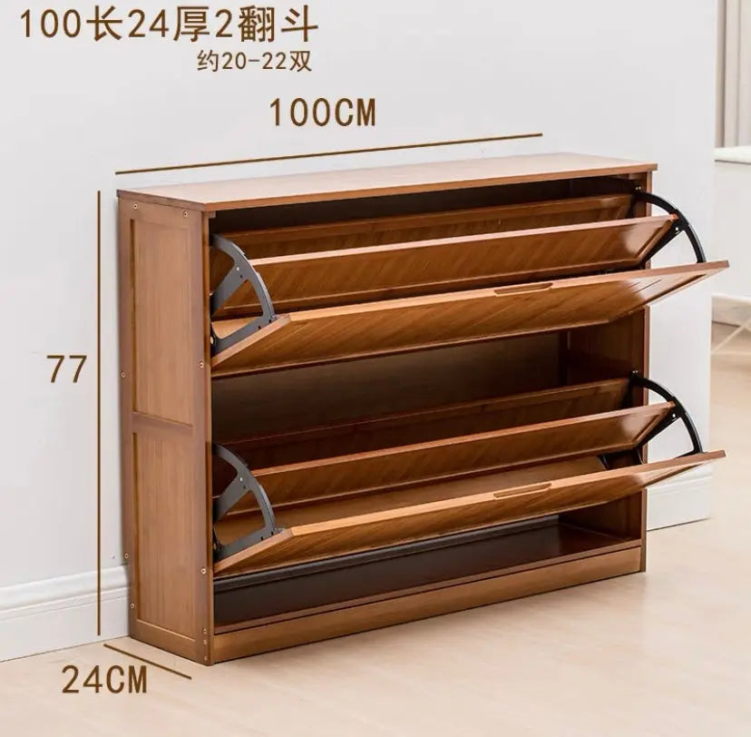 Bamboo Wooden Shoe Case Shoe Rack Shelf Storage Cabinet Stylish Creative everythingbamboo