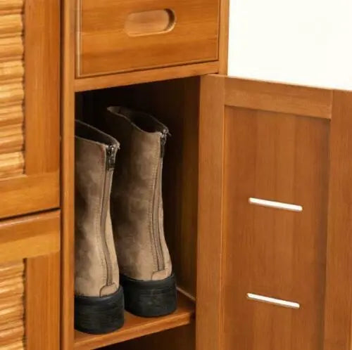 Bamboo Wooden Shoe Case With Drawer Shoe Rack Shelf Storage Cabinet Stylish everythingbamboo