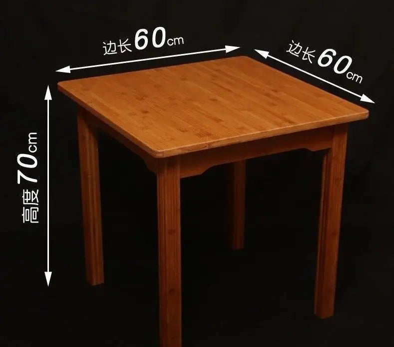 Bamboo Wooden Square Table Dining Coffee Tea Table Mahjong Table Elegant 竹制麻将桌餐桌 everythingbamboo