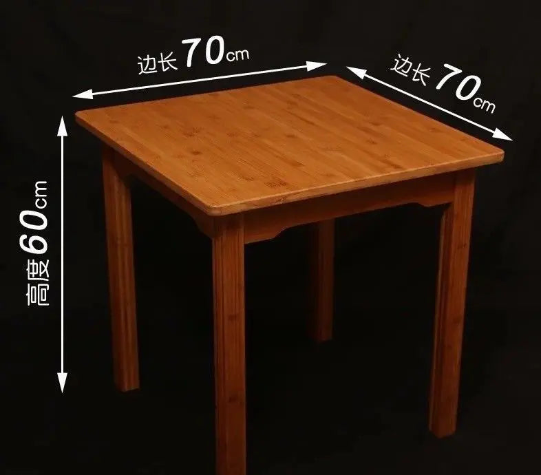 Bamboo Wooden Square Table Dining Coffee Tea Table Mahjong Table Elegant 竹制麻将桌餐桌 everythingbamboo