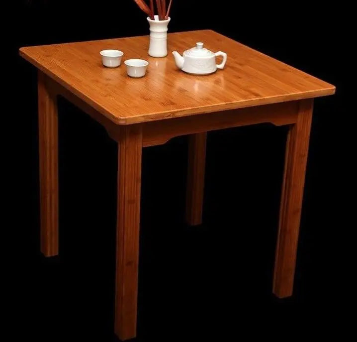 Bamboo Wooden Square Table Dining Coffee Tea Table Mahjong Table Elegant 竹制麻将桌餐桌 everythingbamboo