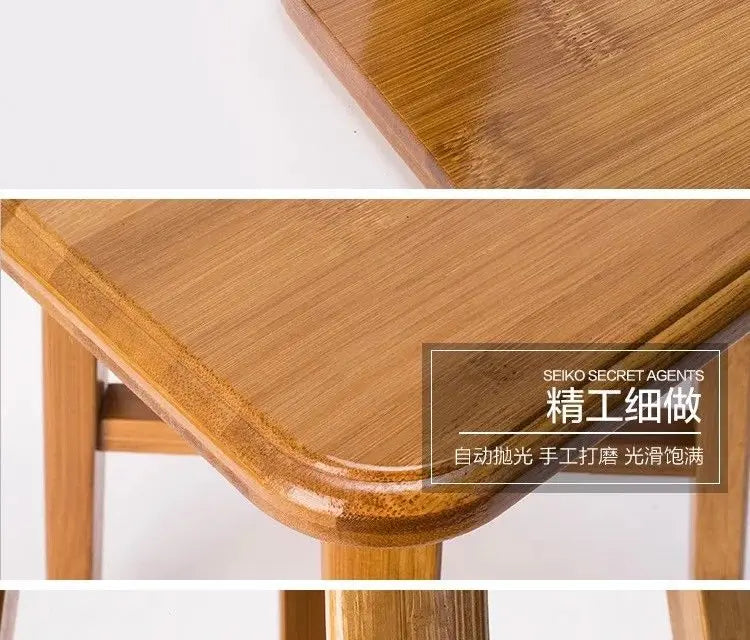 Bamboo Wooden Stool Rest Stool Fishing Stool Rectangle Bamboo Stool Vase Base 竹凳 everythingbamboo