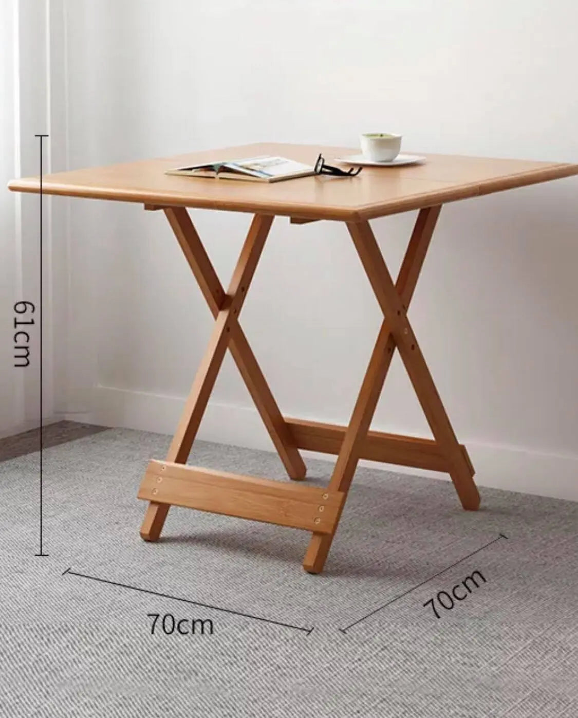 Bamboo Wooden Table Square Or Round Foldable Dining Study Picnic In or Outdoor竹桌 everythingbamboo