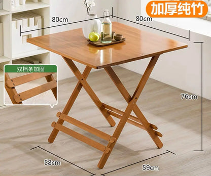 Bamboo Wooden Table Stool Foldable Dining Study Picnic Camping Handy Indoor Outdoor everythingbamboo
