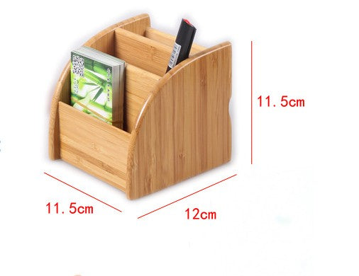 Bamboo Wooden Tabletop Organizer Storage Solution Multi Function Holder 竹制桌面收纳盒 Everythingbamboo