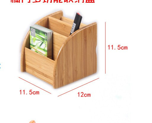 Bamboo Wooden Tabletop Organizer Storage Solution Multi Function Holder 竹制桌面收纳盒 Everythingbamboo