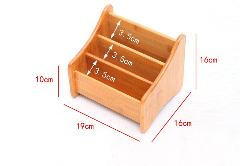 Bamboo Wooden Tabletop Organizer Storage Solution Multi Function Holder 竹制桌面收纳盒 Everythingbamboo