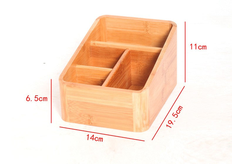 Bamboo Wooden Tabletop Organizer Storage Solution Multi Function Holder 竹制桌面收纳盒 Everythingbamboo