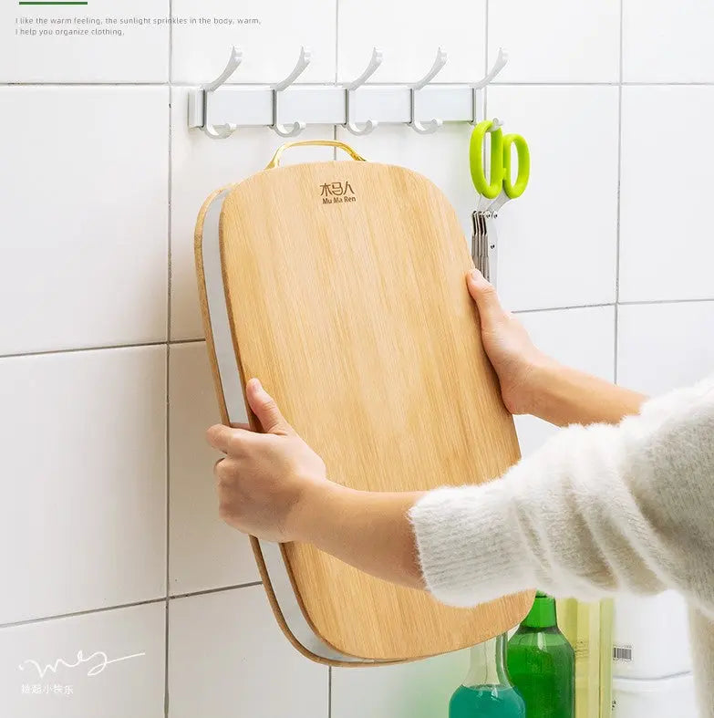 Bamboo Wooden Thicken Cutting Board Kitchen Chopping board with Handle everythingbamboo