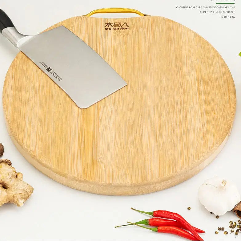 Bamboo Wooden Thicken Cutting Board Kitchen Chopping board with Handle everythingbamboo