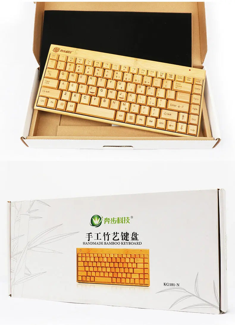 Bamboo Wooden Wireless Keyboard Ultrathin Multimedia Healthy Eco Friendly everythingbamboo