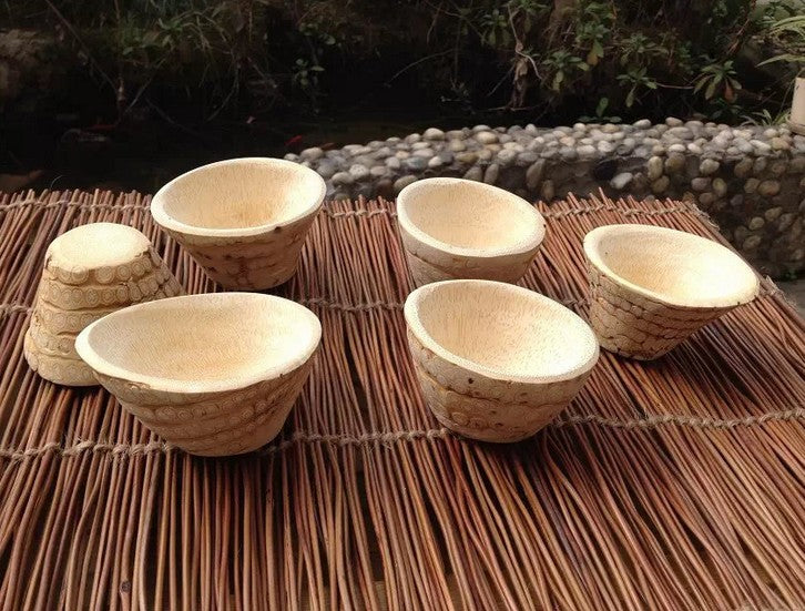 Bamboo tea cup coffee cup Natural carved bamboo root creative bamboo healthy everythingbamboo